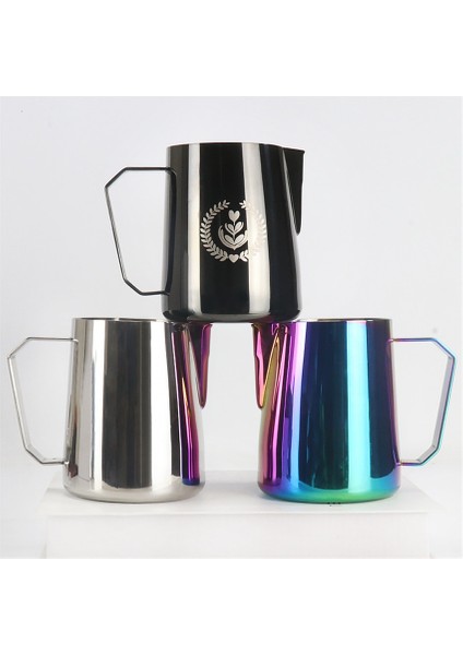 Hiçbir Logo 600ML Kahve Süt Sürahisi Paslanmaz Çelik Köpürtme Sürahi Çekme Çiçek Fincan Kahve Süt Köpürtücü Latte Sanat Süt Köpüğü Kahve Araçları (Yurt Dışından)
