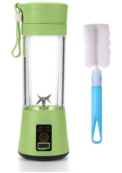 Yeşil 6 Bıçaklı Taşınabilir Elektrikli Meyve Sıkacağı USB Şarj Limon Portakal Blender Mini Meyve Suyu Bardağı 2/6 Bıçaklı Sıkacağı Ev Meyve Suyu Yapma Makinesi (Yurt Dışından)