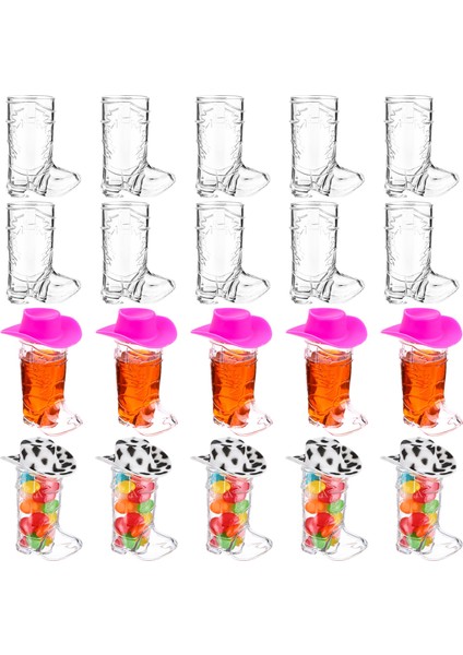 1 Takım 20 Paket 20 Parça 1 Oz Plastik Kovboy Çizme Shot Bardakları ve 20 Parça Mini Kovboy Şapka Setleri Açık Barbekü Partisi Süslemeleri (Yurt Dışından) fırsatları