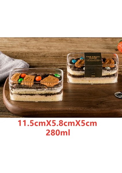 15 Adet 15 Adet Plastik Bardaklar Tatlı Bardağı Tek Kullanımlık Puding Jöle Yoğurt Musları Tatlı Pişirme Pasta Kutusu Trapez Gıda Kabı (Yurt Dışından)