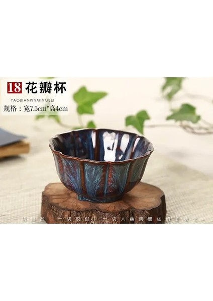 18 El Yapımı Seramik Çay Fincanları Çin Çay Bardağı Porselen Bardak Drinkware (Yurt Dışından)