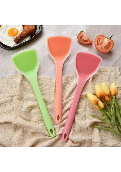 Şeffaf Yeşil Silikon Pişirme Için Spatula Yapışmaz Yarı Saydam Naylon Dikişsiz Kızartma Tavası Pişirme Spatula Karıştırma Aksesuarları Mutfak Eşyaları (Yurt Dışından) modelleri