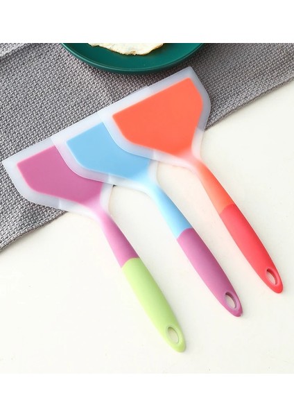 Gök Mavisi 1 Adet Gözleme Silikon Kürek Yüksek Sıcaklığa Dayanıklı Yapışmaz Tava Özel Spatula Zarar Vermez Tava Pişirme Kazıyıcı Ev Spatula (Yurt Dışından) fiyatları