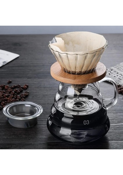 100 Adet Filtre Kağıdı 300/500/700 ml Cam Cezve Filtre Damla Demleme Sıcak Bira Cezve Bulut Şekilli Su Isıtıcısı Kahve Bira Eşyaları Demlik (Yurt Dışından)