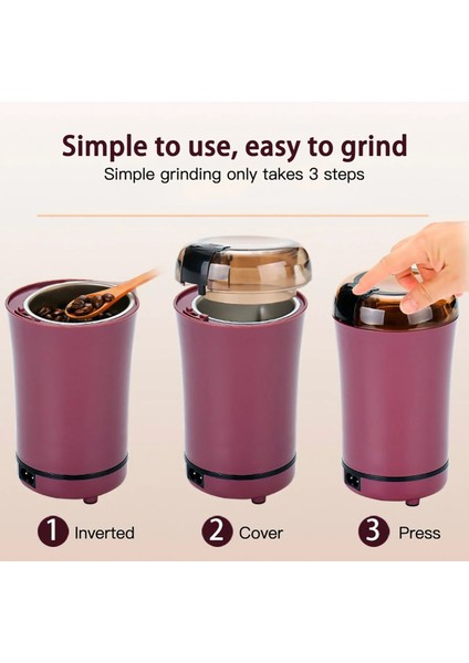 Mor Cn Fiş Elektrikli Tahıl Öğütücü Baharat Kahve Öğütme Makinesi Ev Bitkisel Kırıcı Küçük Çin Bitkisel Ilaç Kuru Değirmen Taşınabilir (Yurt Dışından) modelleri