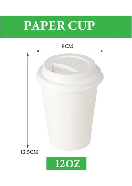 Beyaz 12 Oz Kapaklı 50PCS Smachin 50PCS 8/12OZ 80/90 Bardak Kapaklı Parçalanabilir Tek Kullanımlık Bardaklar Gübrelenebilir Kahve Süt Çay Bardağı Içme Gereçleri Parti Bardakları (Yurt Dışından)