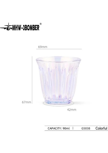 90ML Mhw-3bomber Wright Kahve Bardağı Renkli Bardak Çay Kupaları Barista Araçları Aksesuarları Latte Lungo Espresso Bira Damlama Kahve (Yurt Dışından)