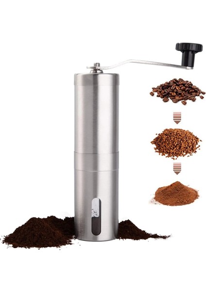 Siyah Manuel Kahve Değirmeni Mini Paslanmaz Çelik Ayarlanabilir El El Yapımı Kahve Çekirdeği Çapak Öğütücüler Değirmen Öğütücüler Kahve Mutfak Aletleri (Yurt Dışından) fırsatları
