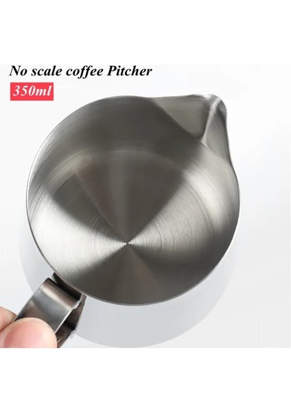 350 ml Ölçeksiz Paslanmaz Çelik Kahve Sürahi Espresso Süt Köpürtme Sürahisi Barista Kahve Latte Süt Köpürtücü Ölçekli Krem Süt Köpürtücü Fincan (Yurt Dışından)