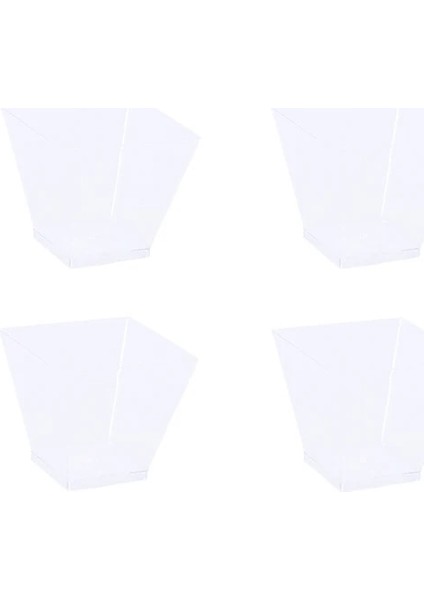 40 Adet Bardak Tatlı Bardağı Kare Plastik Parfait Tazze Parti Mousse Meze Şarküteri Mini Temizle 2 Riutilizzabile (Yurt Dışından)