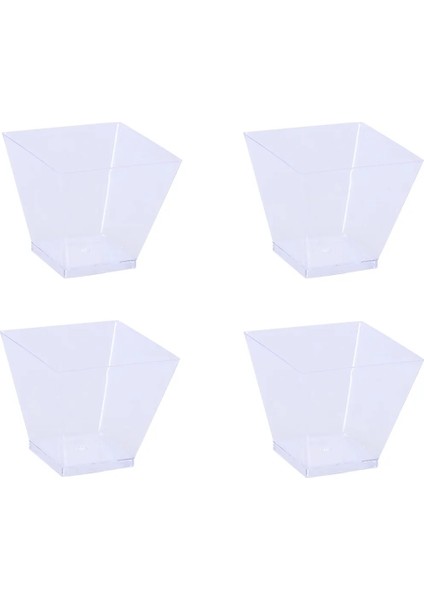40 Adet Bardak Tatlı Bardağı Kare Plastik Parfait Tazze Parti Mousse Meze Şarküteri Mini Temizle 2 Riutilizzabile (Yurt Dışından) fiyatları