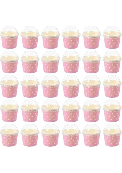 Pembe 50 Adet Puding Fincan Kek Fincan Tatlı Bardak Kağıt Bardak Dondurma Tutucu Kağıt Kase Kağıt Puding Fincan Sevgilisi Arkadaşlar Aileleri Için (Yurt Dışından)