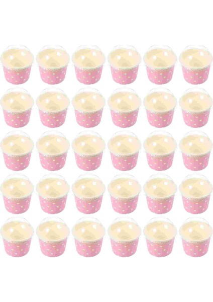 Pembe 50 Adet Puding Fincan Kek Fincan Tatlı Bardak Kağıt Bardak Dondurma Tutucu Kağıt Kase Kağıt Puding Fincan Sevgilisi Arkadaşlar Aileleri Için (Yurt Dışından)