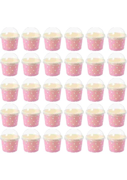Pembe 50 Adet Puding Fincan Kek Fincan Tatlı Bardak Kağıt Bardak Dondurma Tutucu Kağıt Kase Kağıt Puding Fincan Sevgilisi Arkadaşlar Aileleri Için (Yurt Dışından)