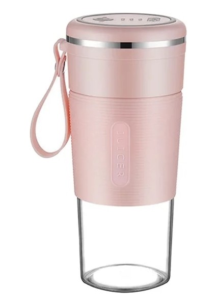 Pembe Taşınabilir Blender Bardak Kişisel Blender Paslanmaz Çelik Iki Bıçaklı Kesici Kafa Meyve Suyu Mikseri ile Sağlıklı Smoothie Yapımcısı Olun (Yurt Dışından)