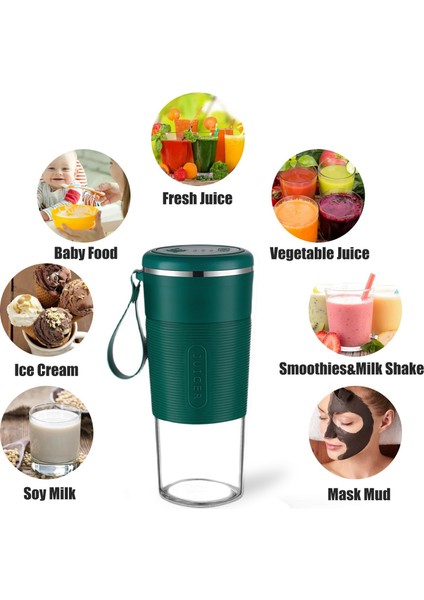 Pembe Taşınabilir Blender Bardak Kişisel Blender Paslanmaz Çelik Iki Bıçaklı Kesici Kafa Meyve Suyu Mikseri ile Sağlıklı Smoothie Yapımcısı Olun (Yurt Dışından)