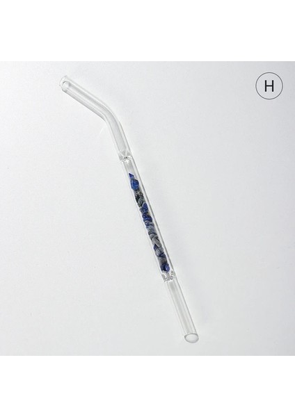 Lapis Lazuli Doğal Kristal Çakıl Cam Pipet Ametist Enerji Sağlık Içeceği Saman Dekorasyon Aile Içme Gereçleri 1 Adet (Yurt Dışından)