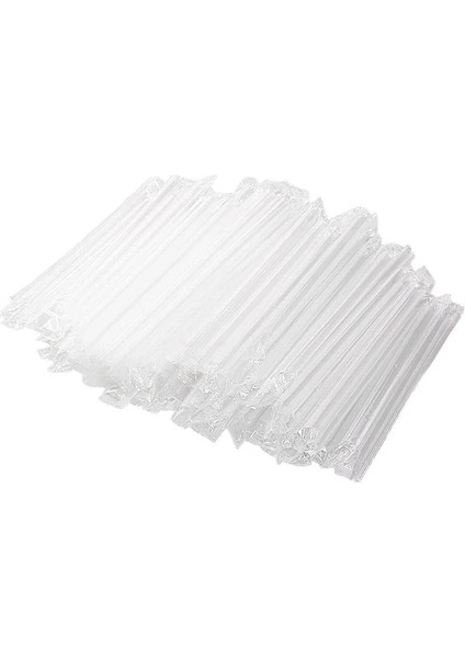 Şeffaf Renk 300 Adet Smoothie Jumbo Saman Şeffaf Plastik Pipet Milkshake Kabarcık Çay Jumbo Payet Meyve Sallar (Yurt Dışından)