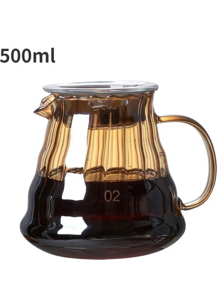 500ML 300ML 500ML 700ML Amber Kahve Makinesi V02 Dripperkahve Sunucusu V60 Filtre Cam Huni Damla Kahve Makinesi Dökün Set (Yurt Dışından)