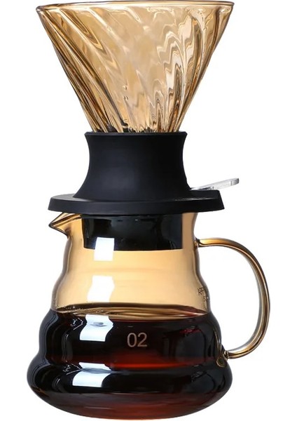 500ML 300ML 500ML 700ML Amber Kahve Makinesi V02 Dripperkahve Sunucusu V60 Filtre Cam Huni Damla Kahve Makinesi Dökün Set (Yurt Dışından) modelleri