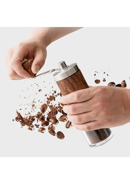 E Paslanmaz Çelik Manuel Kahve Değirmeni Taşınabilir El Taşlama Ayarlanabilir Kahve Çekirdeği Taşlama Kalınlığı Espresso Araçları (Yurt Dışından)