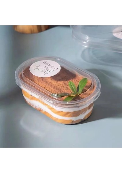 280ML Kapaklı 25PC 25/50PCS 280ML 500ML Tek Kullanımlık Plastik Kapaklı Bardak Kek Kutuları Piknik Düğün Partisi Için Dondurma Mus Smoothie Tatlı Bardağı (Yurt Dışından)
