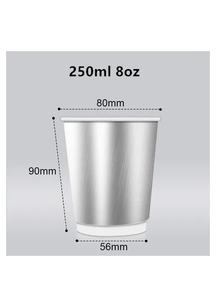 8 Oz Gümüş 100 Adet 100 Adet/paket 4/8 Oz Tek Kullanımlık Altın Kağıt Bardak Içi Boş Çift Katmanlı Isı Yalıtımı Fırçalanmış Kağıt Bardak Kahve Fincanı (Yurt Dışından) fiyatları
