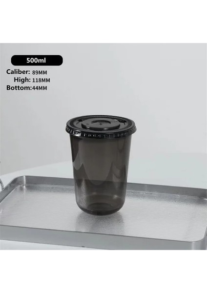 500ML Düz Kapak 50 Adet Lbsısı Life 50 Adet 89 Kalibre Tek Kullanımlık Soğuk Içecek Bardağı Siyah Pet U-Şekilli Bardak Latte Buzlu Kahve Süt-Çay Paketi Paket Servis Bardağı (Yurt Dışından) fiyatları