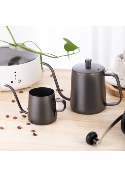 600ML 02 304 Paslanmaz Çelik Ev Kahve Aletleri Ince Ağız Uzun Borulu Pot Filtre Kabarcık Pot Pürüzsüz Su Kontrolü 350ML/600ML (Yurt Dışından) modelleri