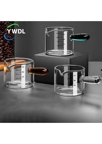 150ML Yeşil 80/150ML Espresso Cam Saplı Ölçüm Kabı Vshape Ağız Şekeri Süt Sürahisi Kahve Malzemeleri Ölçü Kupa Mutfak Baharat Fincan (Yurt Dışından) fiyatları