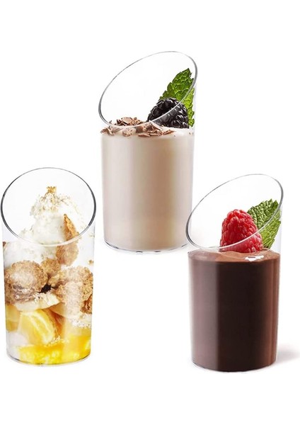 10 Adet 10 Adet Tek Kullanımlık Plastik Tatlı Bardak Doğum Günü Şeffaf Parti Dondurma Ev Noel Verilen (Yurt Dışından)
