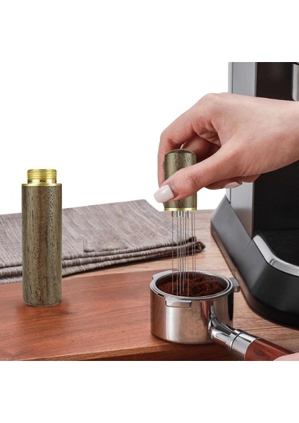 Auburn Espresso Karıştırıcı Paslanmaz Çelik Kahve Sabotaj Dağıtıcı Iğne Tipi Toz Dağıtıcı Aracı Doğal Ahşap Saplı Kahve (Yurt Dışından) modelleri