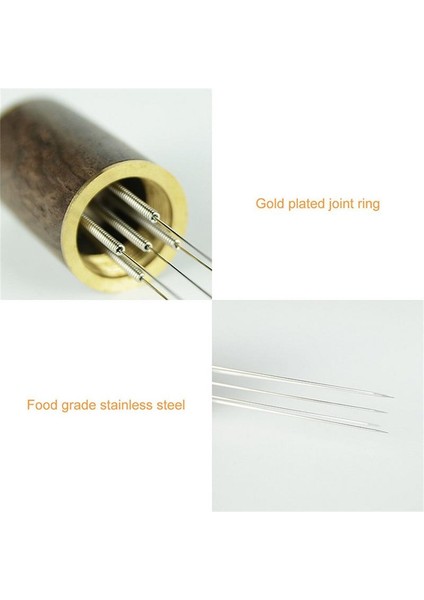 Auburn Espresso Karıştırıcı Paslanmaz Çelik Kahve Sabotaj Dağıtıcı Iğne Tipi Toz Dağıtıcı Aracı Doğal Ahşap Saplı Kahve (Yurt Dışından) indirimleri