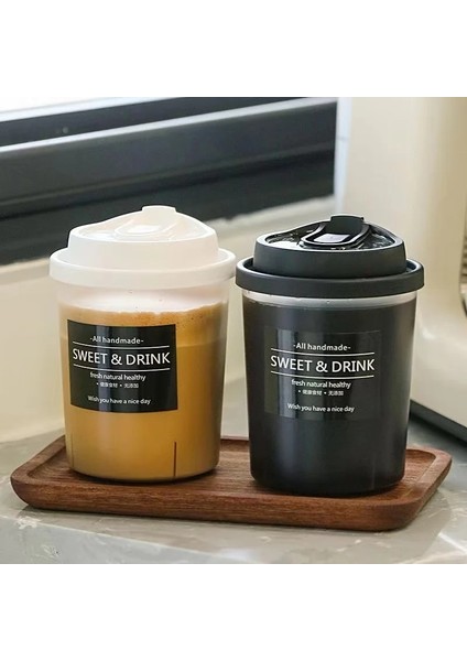01 25 Adet 25/50 Adet 500ML Tek Kullanımlık Şeffaf Plastik Bardaklar Parti Için Kahve Smoothie Süt U Ağız Tatlı Kapaklı Bardaklar Konteyner (Yurt Dışından)
