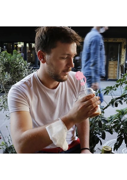 Pembe Kiraz Çiçekleri 2 Adet Güzel Sakura Dekor Yaratıcı Bardak Aksesuarları Plastik (Pembe Sakura) (Yurt Dışından)