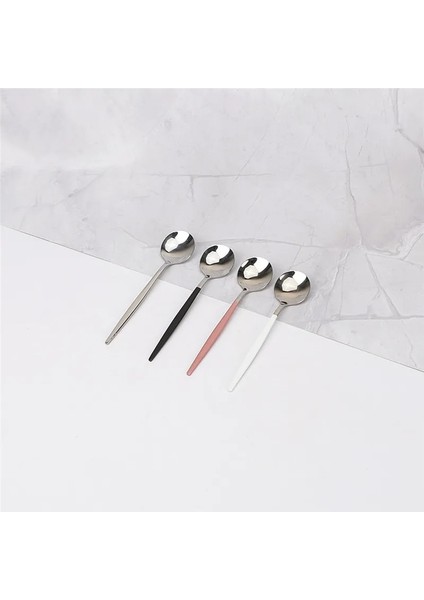 Altın 4 Adet 4 Adet Siyah Çatal Bıçak Kaşık Seti Paslanmaz Çelik Komple Altın Çay Kaşığı Lüks Yemek Takımı Seti Mutfak Sofra Takımı Gümüş Sofra Seti (Yurt Dışından) fiyatları