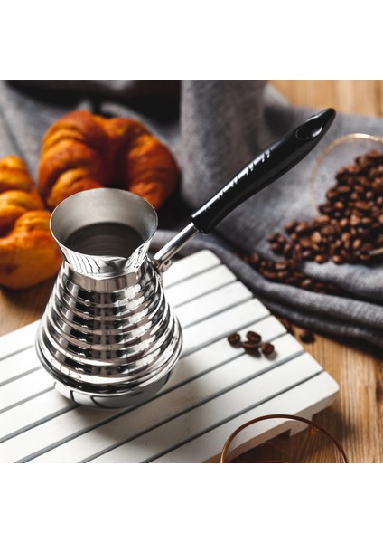 500 ml 17 Oz 500 ml Paslanmaz Çelik Türk Kahvesi Çaydanlık Kahve Makinesi Makinesi Taşınabilir Espresso Kahve Su Isıtıcısı Ibrik Cezve Briki Arapça Pot (Yurt Dışından)