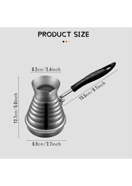 500 ml 17 Oz 500 ml Paslanmaz Çelik Türk Kahvesi Çaydanlık Kahve Makinesi Makinesi Taşınabilir Espresso Kahve Su Isıtıcısı Ibrik Cezve Briki Arapça Pot (Yurt Dışından)