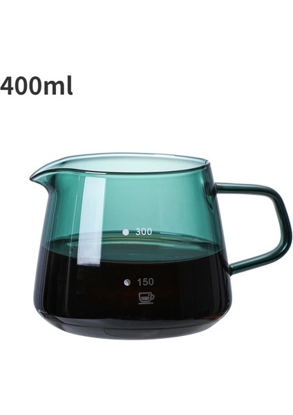 400ML-POT-02 Sürahi Damla 400ML 650ML Cezve V60 Cam Aralığı Üzerine Dökün Kahve Sunucusu Kahve Su Isıtıcısı Brewer Barista Süzgeç (Yurt Dışından)