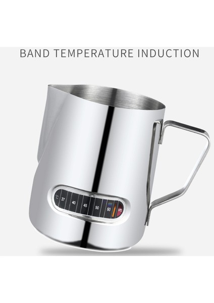 350 ml 350/600 ml Paslanmaz Çelik Süt Köpürtücü Sürahi Termometre Göstergesi ile Süt Sürahi Barista Kahve Latte Sanat Fincan Süt Sürahisi (Yurt Dışından) modelleri