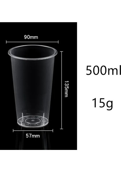 Fincan 50 Adet 50 Adet Yüksek Kaliteli Kalın Şeffaf Plastik Bardaklar 500 ml 700 ml Tek Kullanımlık Kahve Fincanı Doğum Günü Partisi Soğuk Sıcak Içecek Bardak Şekeri (Yurt Dışından)