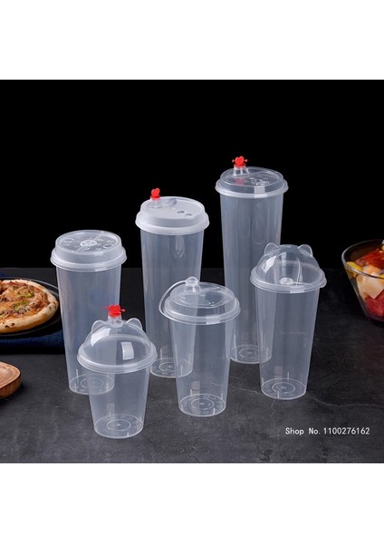 Fincan 50 Adet 50 Adet Yüksek Kaliteli Kalın Şeffaf Plastik Bardaklar 500 ml 700 ml Tek Kullanımlık Kahve Fincanı Doğum Günü Partisi Soğuk Sıcak Içecek Bardak Şekeri (Yurt Dışından)