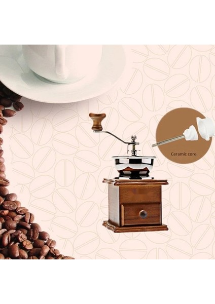 Bordo Kahve Çekirdeği Öğütücü Ahşap Manuel Kahve Değirmeni El Paslanmaz Çelik Retro Kahve Baharat Mini Çapak Değirmeni Seramik (Yurt Dışından) modelleri