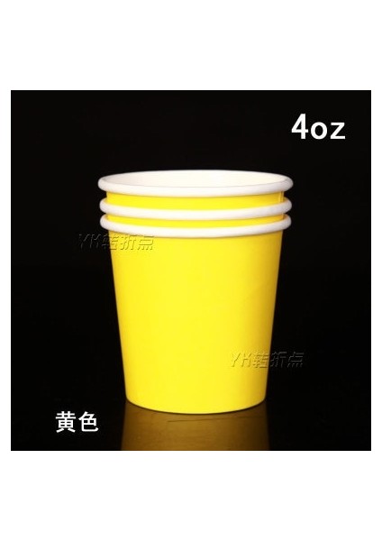 Sarı 100 Adet 4 Oz Tek Kullanımlık Bardaklar Kalın Tatma Konsantre Renk Tadımı Fincan Kahve Kağıt Bardak Kahve Için 100 ml Kağıt Bardak (Yurt Dışından) fiyatları
