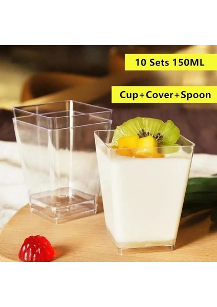 D Kalp Şeklinde Şeffaf Plastik Puding Mousse Küçük Servis Kaseleri (Yurt Dışından) fiyatları