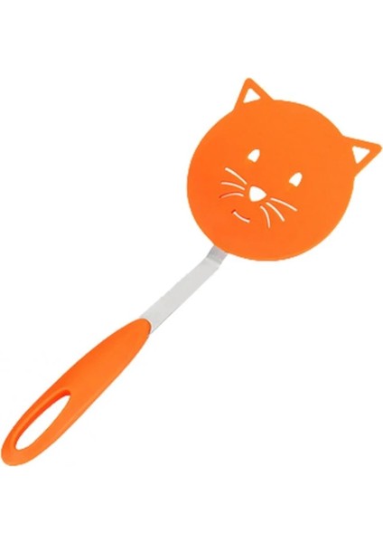 Turuncu Spatula Naylon Sızdıran Spatula Kedi Karikatür Tavada Kızartma Spatula Ev Yapışmaz Tava Zarar Vermez Spatula Kitchware Mutfak Eşyaları (Yurt Dışından) fırsatları
