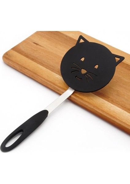 Turuncu Spatula Naylon Sızdıran Spatula Kedi Karikatür Tavada Kızartma Spatula Ev Yapışmaz Tava Zarar Vermez Spatula Kitchware Mutfak Eşyaları (Yurt Dışından) indirimleri