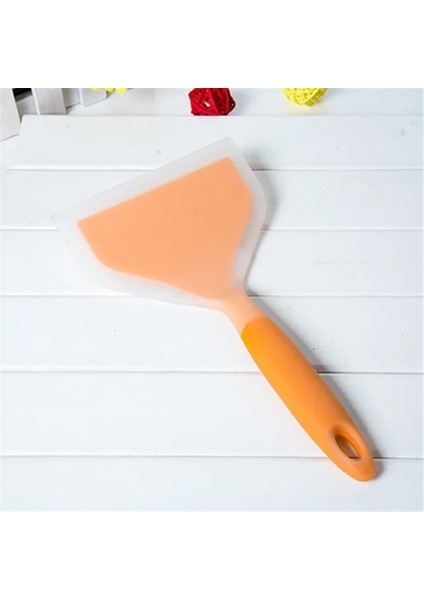 Turuncu Silikon Mutfak Gereçleri Pişirme Gereçleri Spatula Sığır Eti Yumurta Mutfak Kazıyıcı Geniş Pizza Pişirme Araçları Kürek Yapışmaz Spatula (Yurt Dışından)
