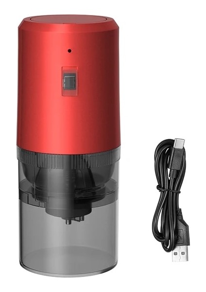 Kırmızı Elektrikli Kahve Çekirdeği Öğütücü USB Şarj Taşınabilir Profesyonel Seramik Taşlama Çekirdek Kahve Çekirdekleri Değirmeni Öğütücü Mutfak Makineleri (Yurt Dışından)