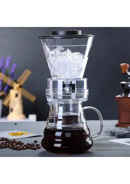 580ML Pot Sadece Buzlu Brewer Süzgeçleri Hollandalı Kahve Makinesi Buz Damla Cezve Cam Kahve Makinesi Düzenlenebilir Damlatıcı Filtre Soğuk Demleme Tencereleri (Yurt Dışından) fırsatları